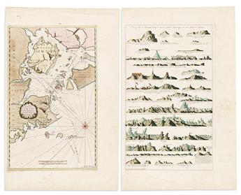 (CHINA.) Joannes van Keulen. Two engraved charts from the "secret" Zee-Fakkel Part VI.                                                           